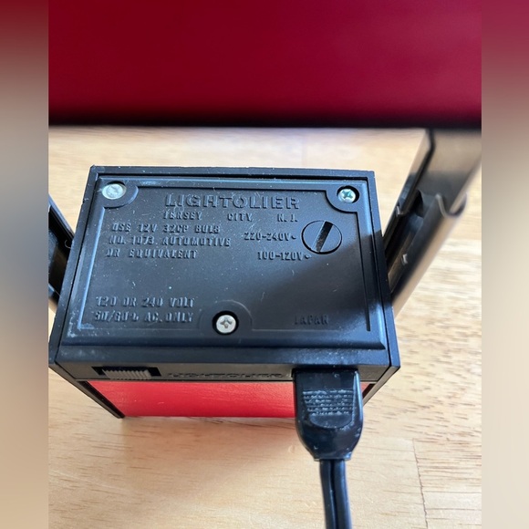 Vintage Lightolier Model 1073 “Automotive” Collapsible Lamp Red&Black Working! - Picture 4 of 10